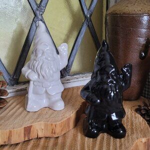 Garden Gnomes Salt & Pepper Shakers - Black & White